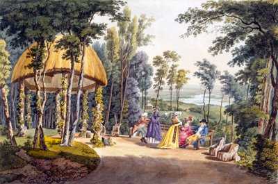 View of Temple Reisenburg, Palace of the Count of Cobenzl, 1790s by Laurenz Janscha